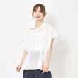 ポーシャル(poushal)の【リネンコットン素材】シアーフレンチブラウス ホワイト(001)