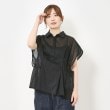 ポーシャル(poushal)の【リネンコットン素材】シアーフレンチブラウス ブラック(019)