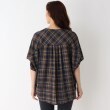 コルディア(CORDIER)の◆イカ衿フロントタックデザインチェックシャツ3