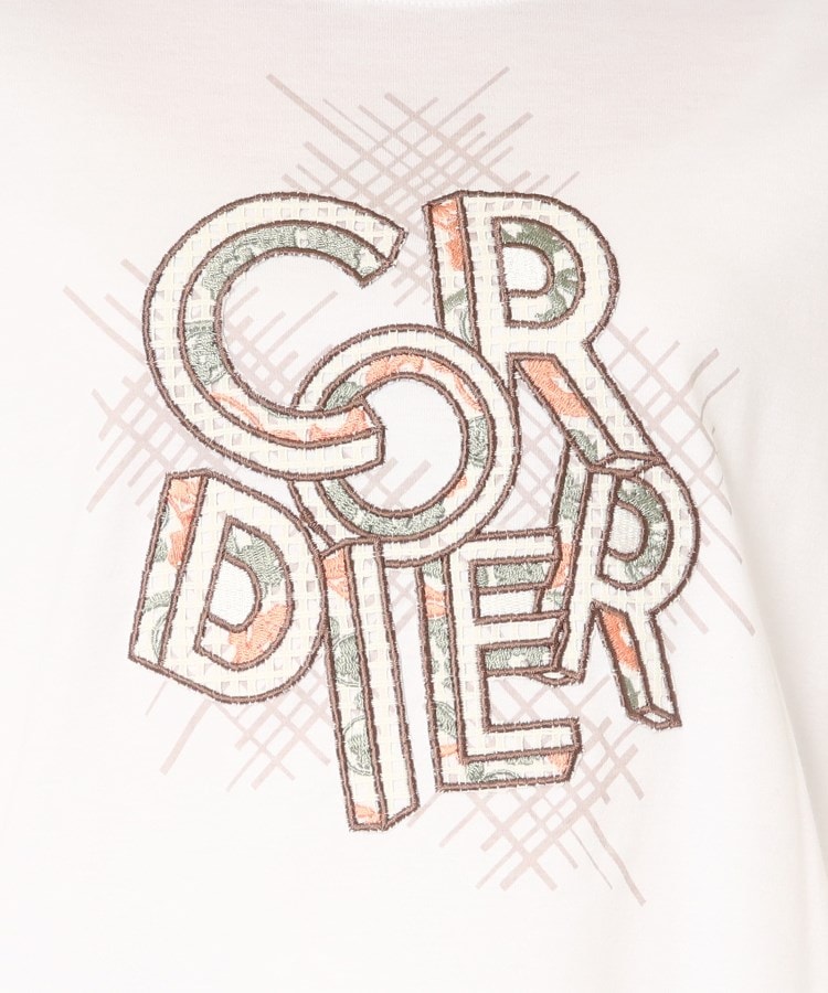 コルディア(CORDIER)のパッチワーク刺繍ロゴTシャツ6