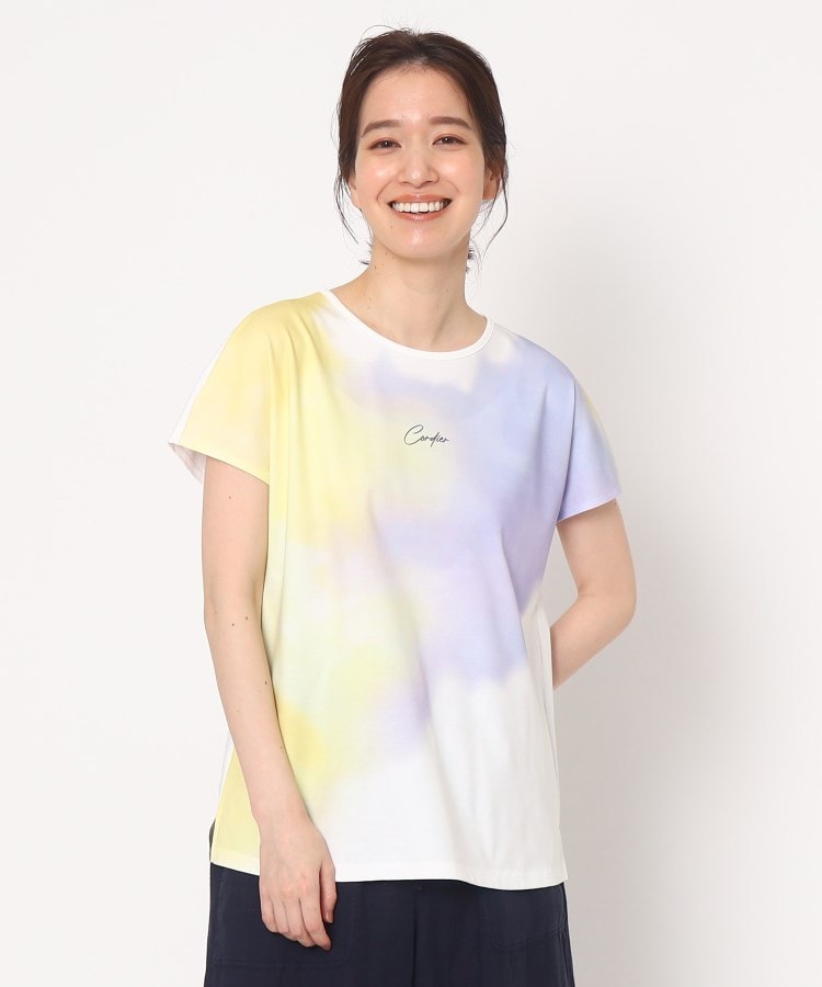 コルディア(CORDIER)のタイダイ風デザインTシャツ ライトパープル(181)