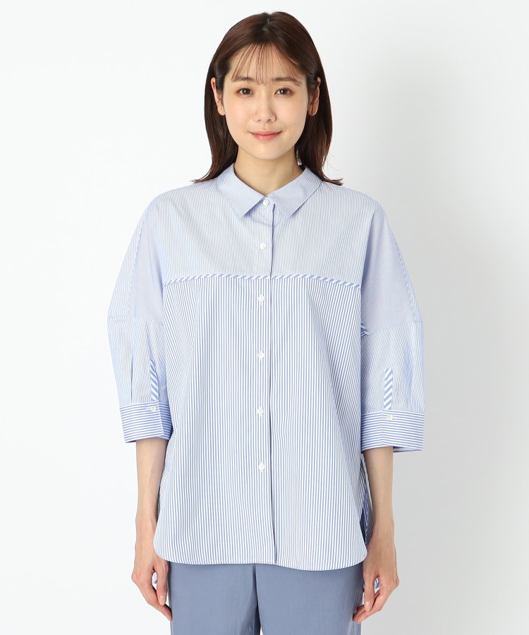 コルディア(CORDIER)の上品着映えシャツ/ミックスストライプシャツ1