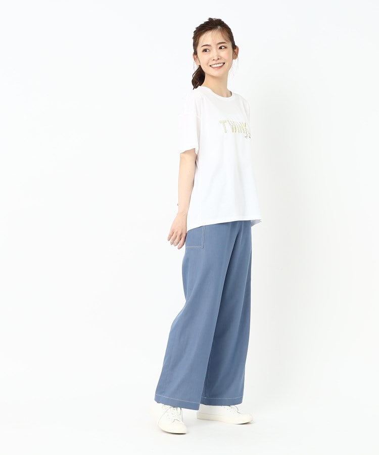 刺繍&ビーズロゴデザインTシャツ（Tシャツ） | CORDIER