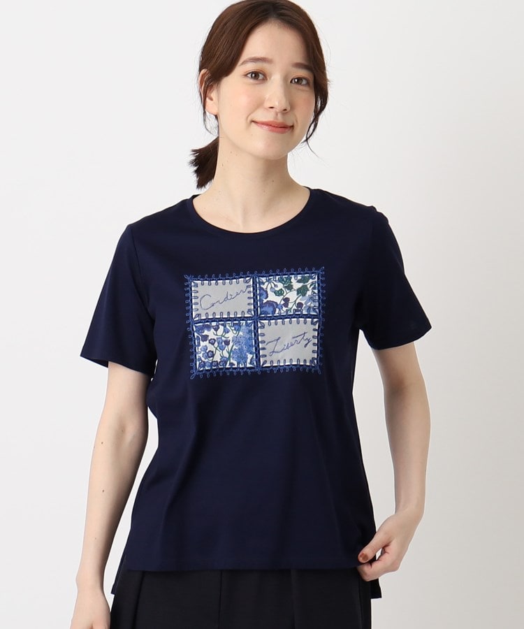 コルディア(CORDIER)のプリント&刺繍デザインラグジュアリーTシャツ ダークネイビー(094)