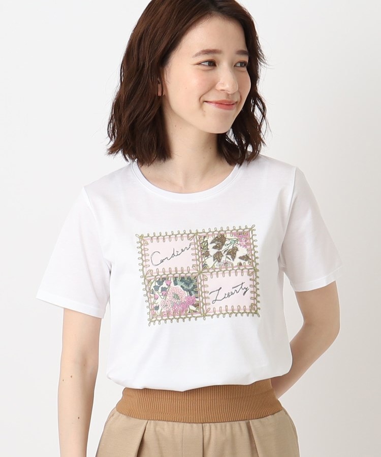 コルディア(CORDIER)のプリント&刺繍デザインラグジュアリーTシャツ ゴールド(107)