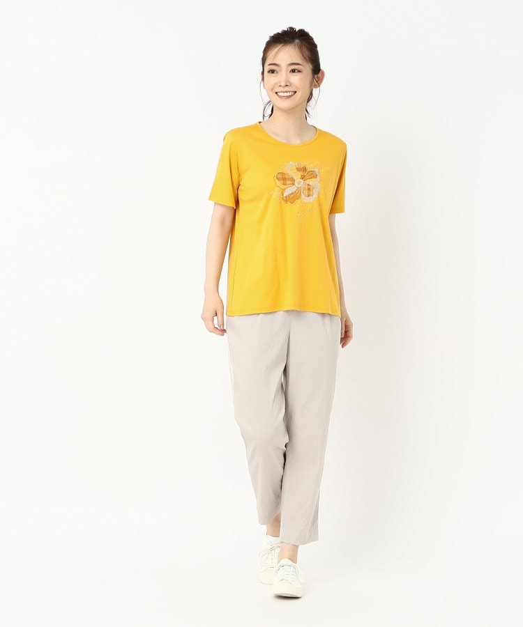 コルディア(CORDIER)のフラワーモチーフ スパンコール＆刺繍Tシャツ13