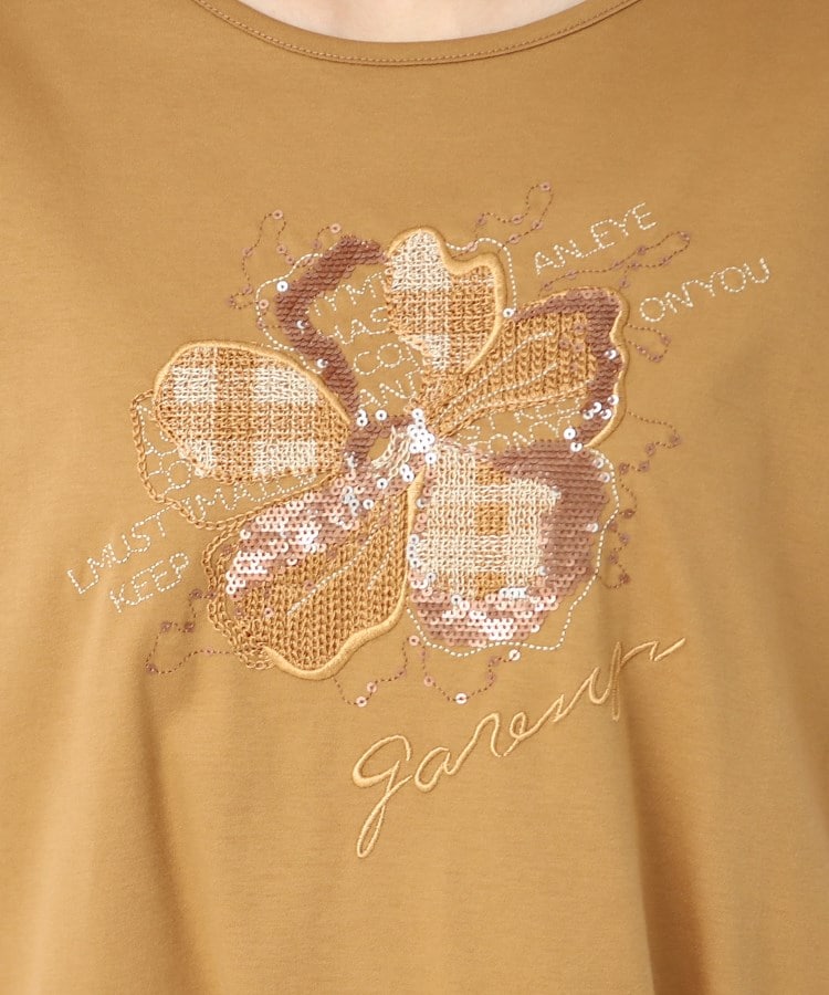コルディア(CORDIER)のフラワーモチーフ スパンコール＆刺繍Tシャツ15