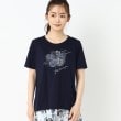 コルディア(CORDIER)のフラワーモチーフ スパンコール＆刺繍Tシャツ1