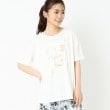 コルディア(CORDIER)の刺繍&ビーズデザイン ゆとりシルエットTシャツ ホワイト(002)