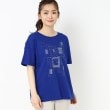 コルディア(CORDIER)の刺繍&ビーズデザイン ゆとりシルエットTシャツ ブルー(092)