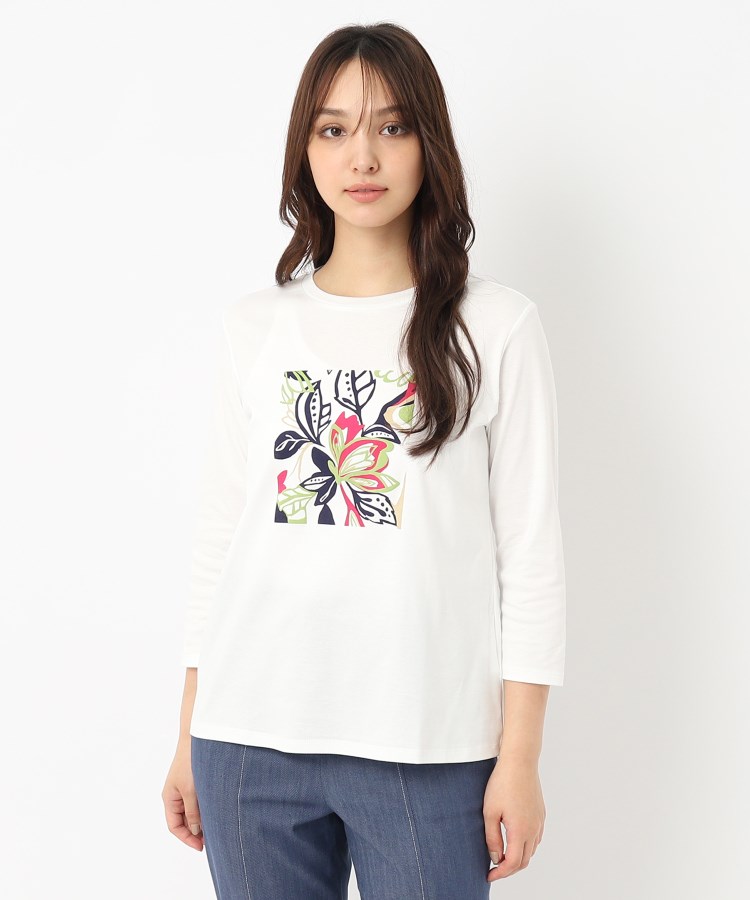 コルディア(CORDIER)のモダンフラワープリントTシャツ15