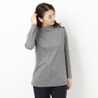 コルディア(CORDIER)の【M～4Lサイズ】ジャカード チュニックプルオーバージャージ ブラック(419)