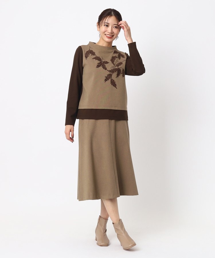 コルディア(CORDIER)の【セットアップ/M～4Lサイズ】イリスツイード 刺繍プルオーバー13