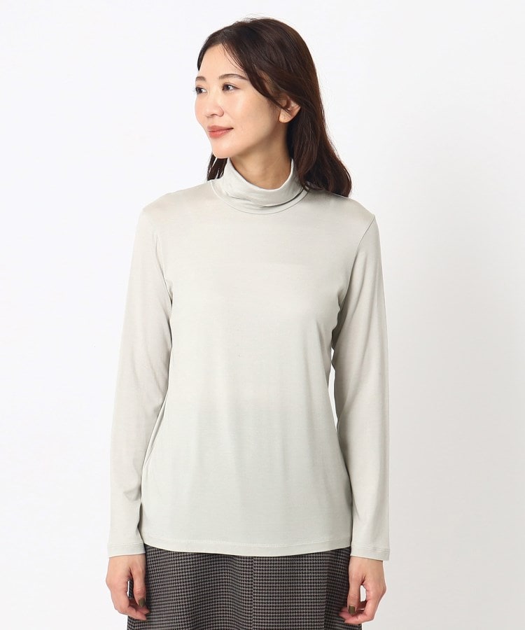 コルディア(CORDIER)の【M～4Lサイズ】シルキータッチハイネックプルオーバー1