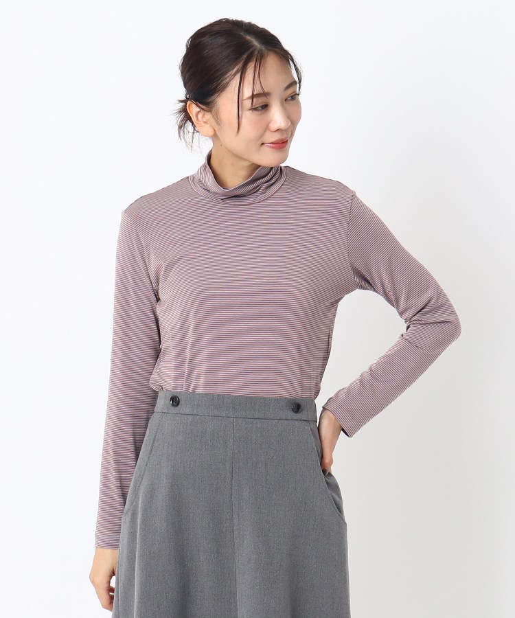 コルディア(CORDIER)の【M～4Lサイズ】シルキータッチハイネックプルオーバー19
