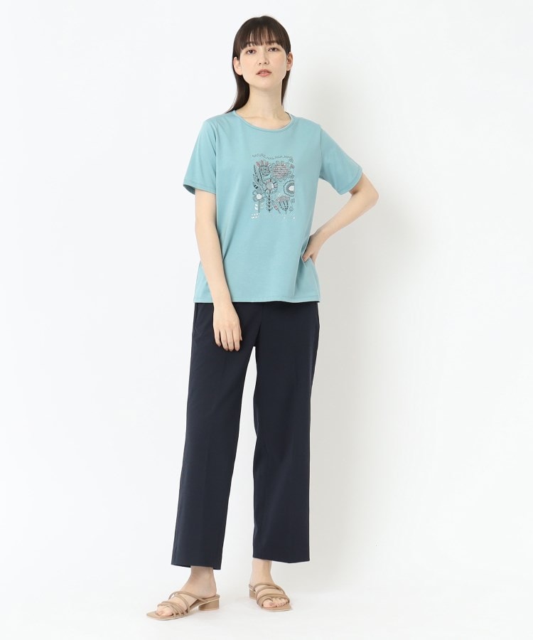 花柄刺繍フェミニンTシャツ(Tシャツ) | CORDIER(コルディア 花柄刺繍フェミニンTシャツ(Tシャツ) | CORDIER(コルディア