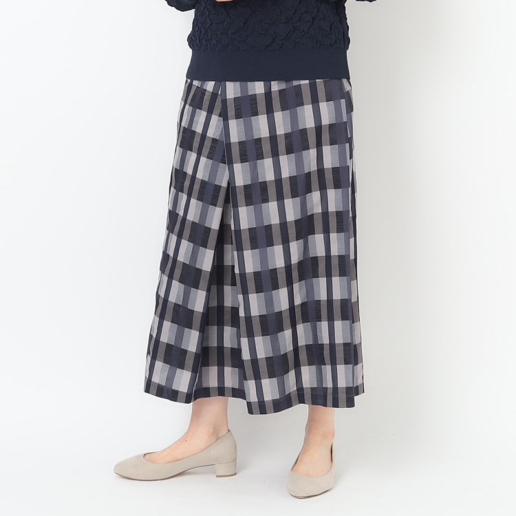 コルディア(CORDIER)の【セットアップ可】オリジナルチェック タックデザインスカート マキシ・ロングスカート