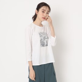 コルディア(CORDIER)のモノクロフォトプリントTシャツ