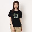 コルディア(CORDIER)の艶感コットンスムース プリントTシャツ ブラック(019)