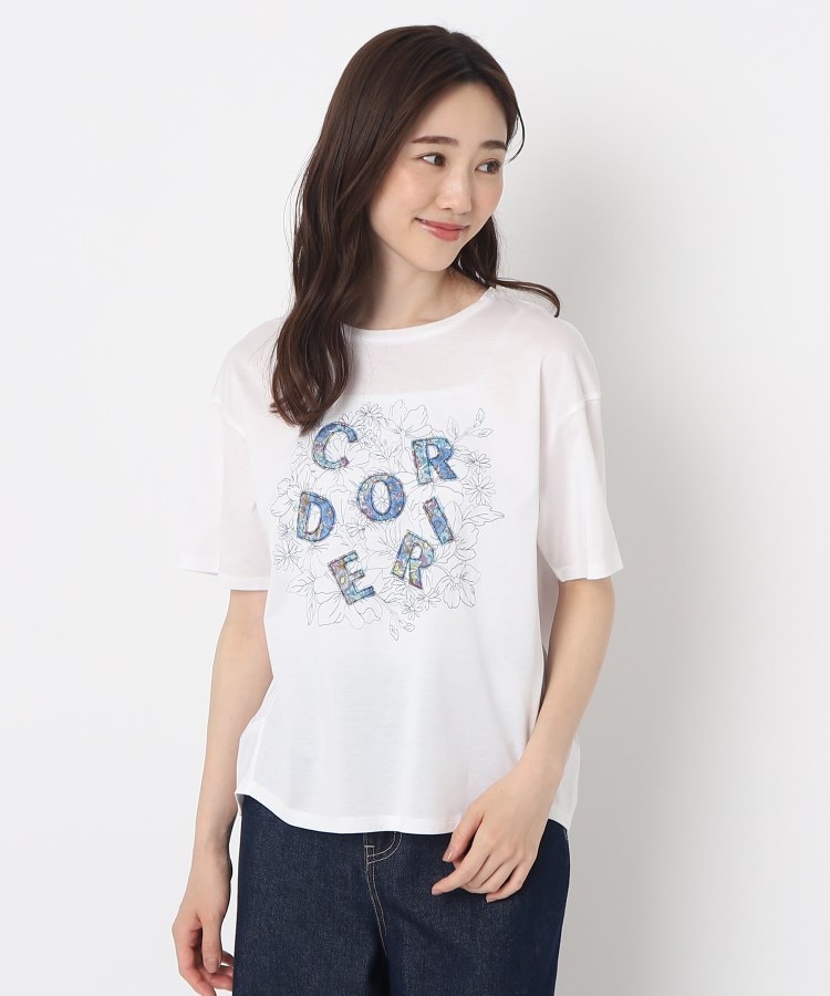 コルディア(CORDIER)の花柄プリントロゴTシャツ16