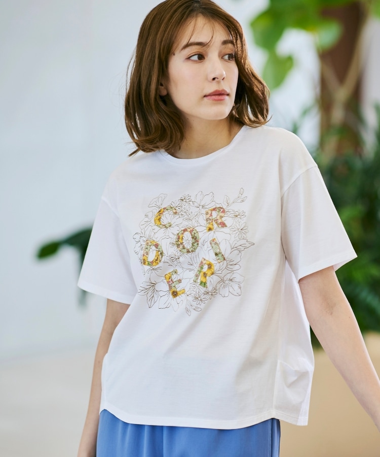 コルディア(CORDIER)の花柄プリントロゴTシャツ23