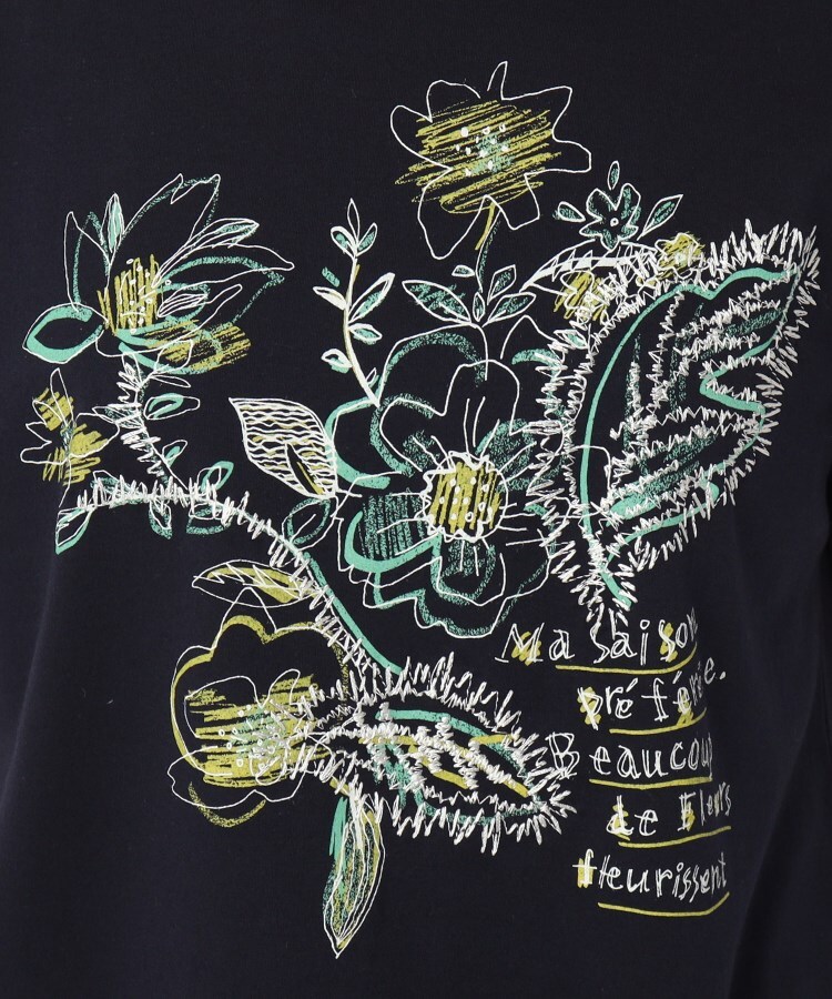 コルディア(CORDIER)の【M~4Lサイズ】フラワープリント＆刺繍Tシャツ22