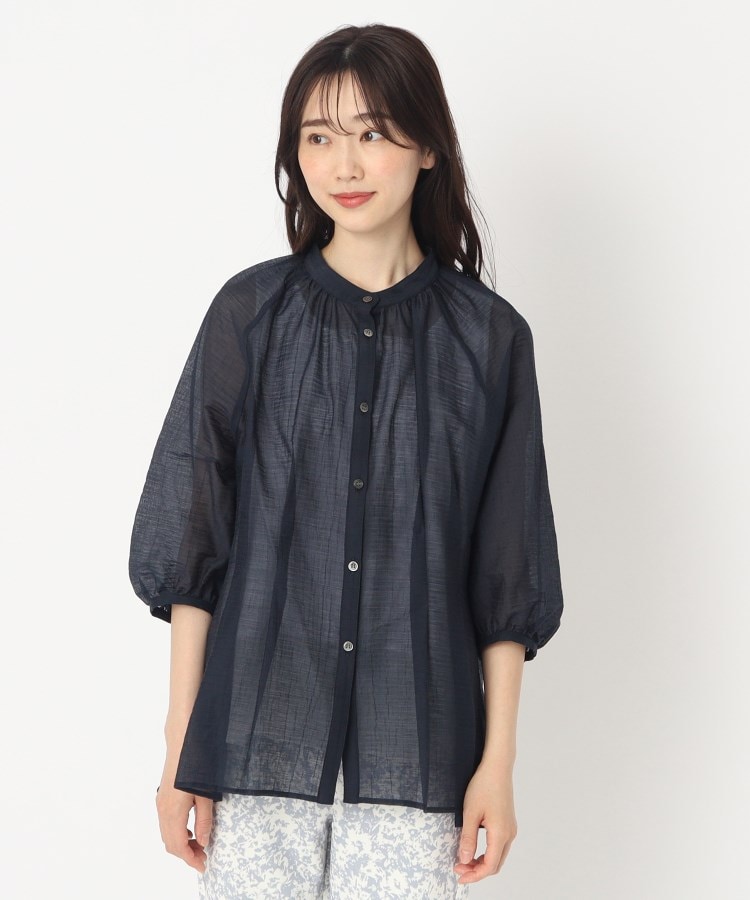 コルディア(CORDIER)のタックデザインシアーチュニックブラウス1
