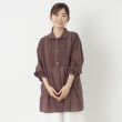 コルディア(CORDIER)のコットンボイル ピンタックレースシャツ モカブラウン(042)