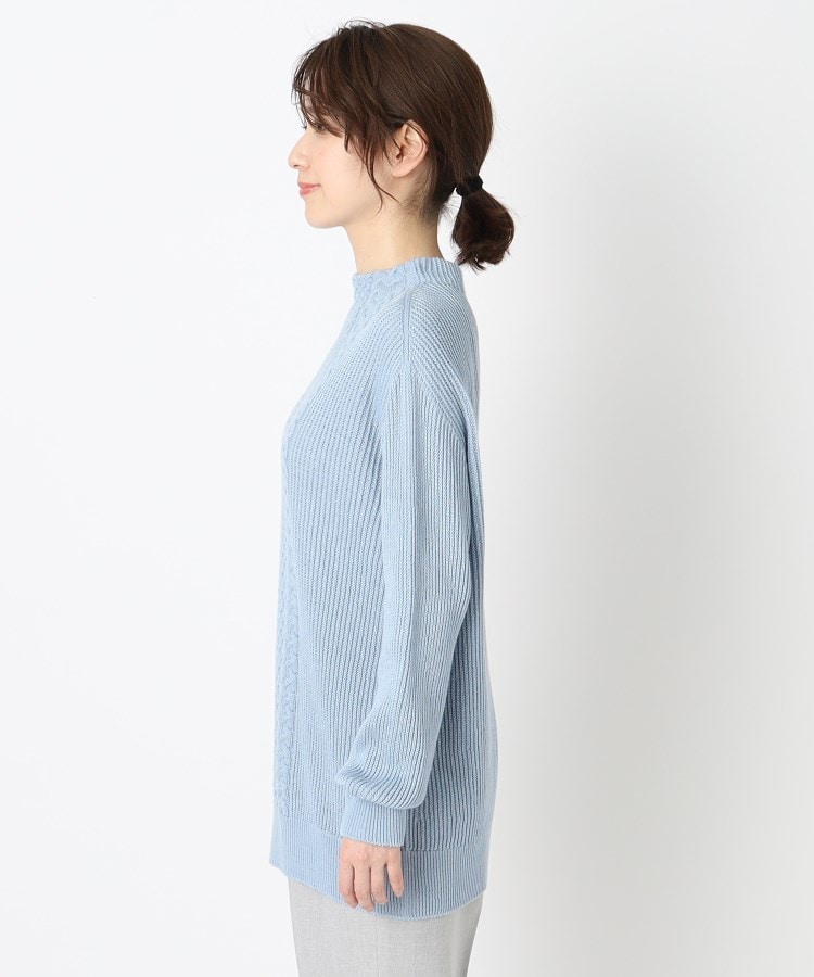 コルディア(CORDIER)の【手洗い可／M～4Lサイズ】パステルカラーチュニック丈プルオーバーニット2