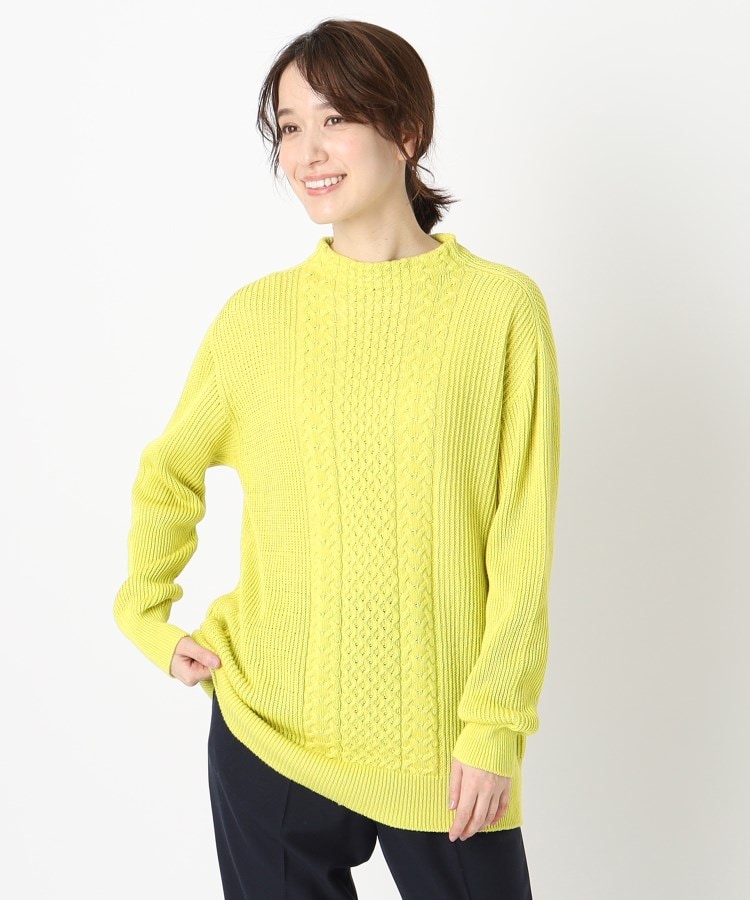 コルディア(CORDIER)の【手洗い可／M～4Lサイズ】パステルカラーチュニック丈プルオーバーニット11
