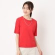 コルディア(CORDIER)の【M～4Lサイズ／洗える／接触冷感】クーリッシュヤーン 丸首プルオーバーニット オレンジ(067)