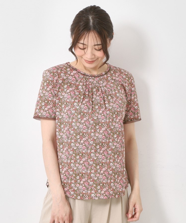 コルディア(CORDIER)の【リバティ/M～4Lサイズ】プリント Tシャツ ピンク(172)