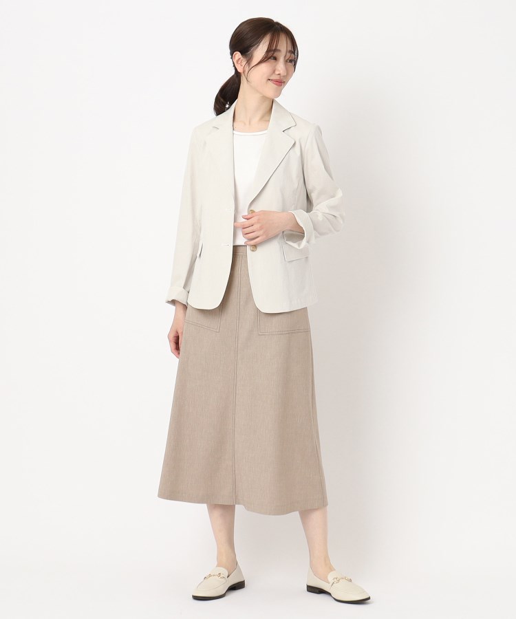 コルディア(CORDIER)の【M～4Lサイズ／ストレッチ／セットアップ】アサレック デニムライクスカート10
