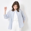 コルディア(CORDIER)の【M～4Lサイズ】ライトシアーストライプロングシャツ11