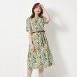 コルディア(CORDIER)の【リバティ／M～4Lサイズ／洗える】エドナ Aラインワンピース イエロー(132)