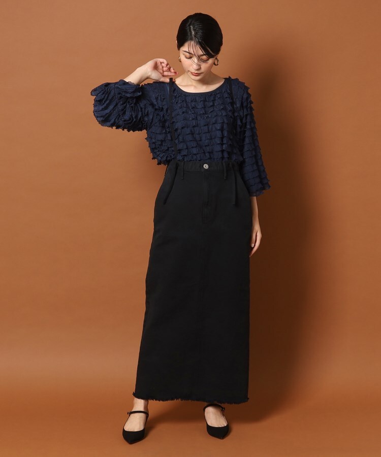 UPPER HIGHTS(アッパーハイツ)【別注】サスペンダーデニムロングスカート