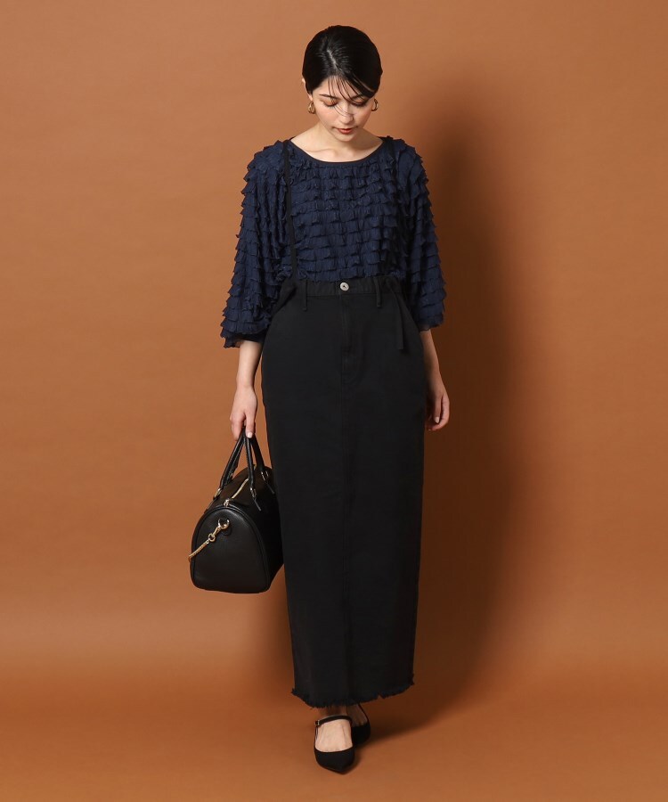 upper hights(アッパーハイツ)【別注】サスペンダーデニムロングスカート