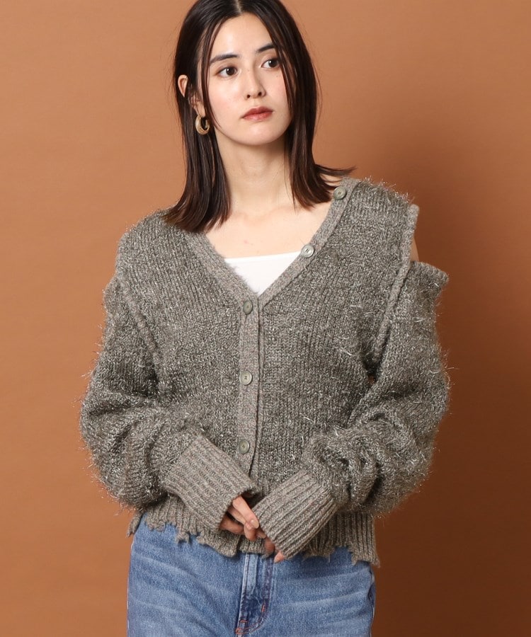 ドレステリア(レディース)(DRESSTERIOR(Ladies))のmuller of yoshiokubo（ミュラーオブヨシオクボ） GLITTER KNIT CARDIGAN1