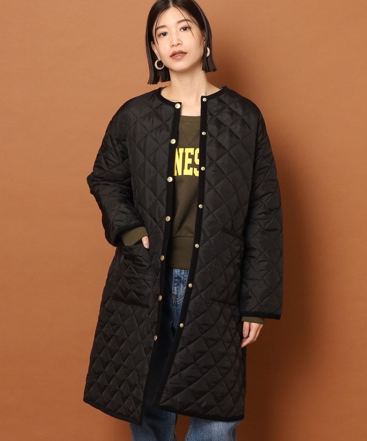 Traditional WeatherWear（トラディショナルウェザーウェアー）ARKLEY LONG A-LINE アークリー  ノーカラーキルティングコート