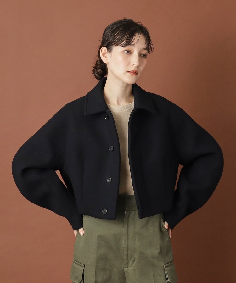 SPONGE WOOL MELTON SOUTIEN COLLAR COAT IN TOP BROWN — Shop