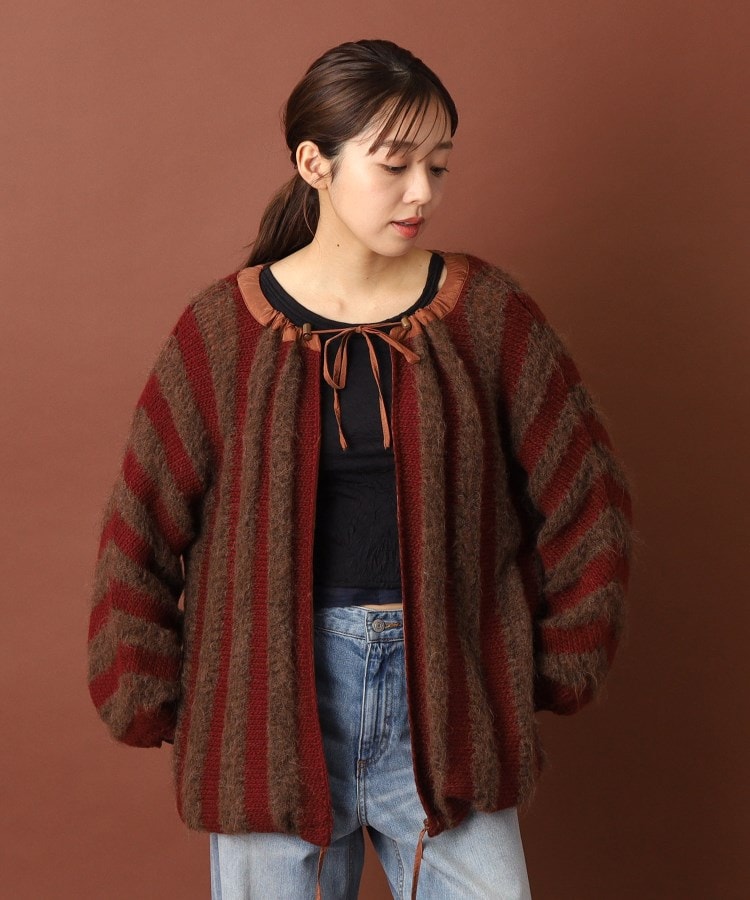 ドレステリア(レディース)(DRESSTERIOR(Ladies))のmuller of yoshiokubo（ミュラーオブヨシオクボ）LATTICE MOHAIR BLOUSON ニット13