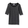 ドレステリア(レディース)(DRESSTERIOR(Ladies))のRobert．P．Miller（ロベルト・ピー・ミラー）パネルリブ 5分袖Tシャツ　822C ブラック(319)