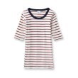 ドレステリア(レディース)(DRESSTERIOR(Ladies))のRobert．P．Miller（ロベルト・ピー・ミラー）パネルリブ 5分袖Tシャツ　822C ホワイト(301)