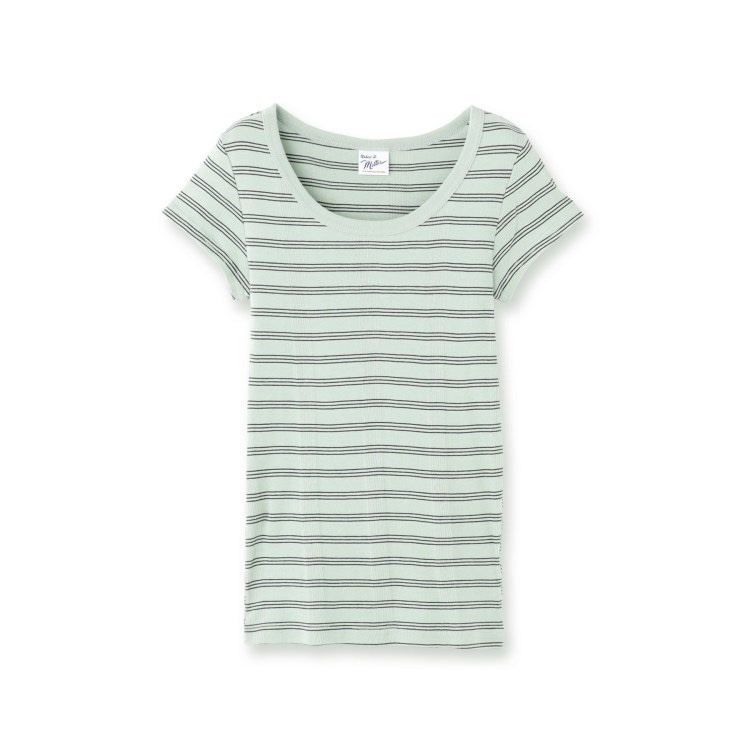 ドレステリア(レディース)(DRESSTERIOR(Ladies))のRobert．P．Miller（ロベルト・ピー・ミラー）パネルリブボーダーUネックTシャツ カットソー