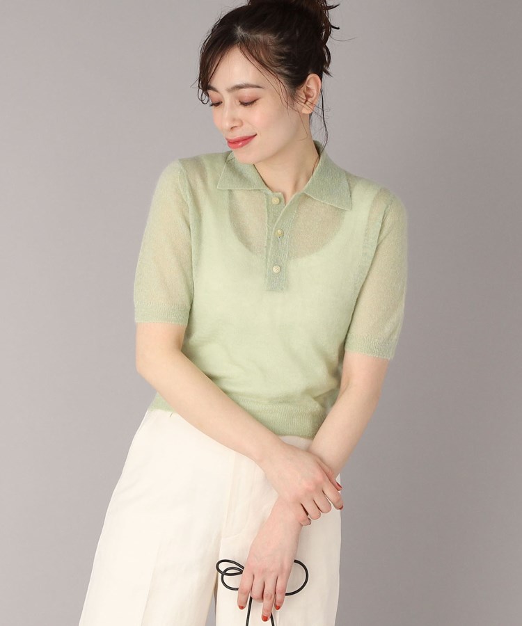 ◇AURALEE(オーラリー)KID MOHAIR SHEER ポロニット(ニット ◇AURALEE(オーラリー)KID MOHAIR SHEER ポロニット(ニット