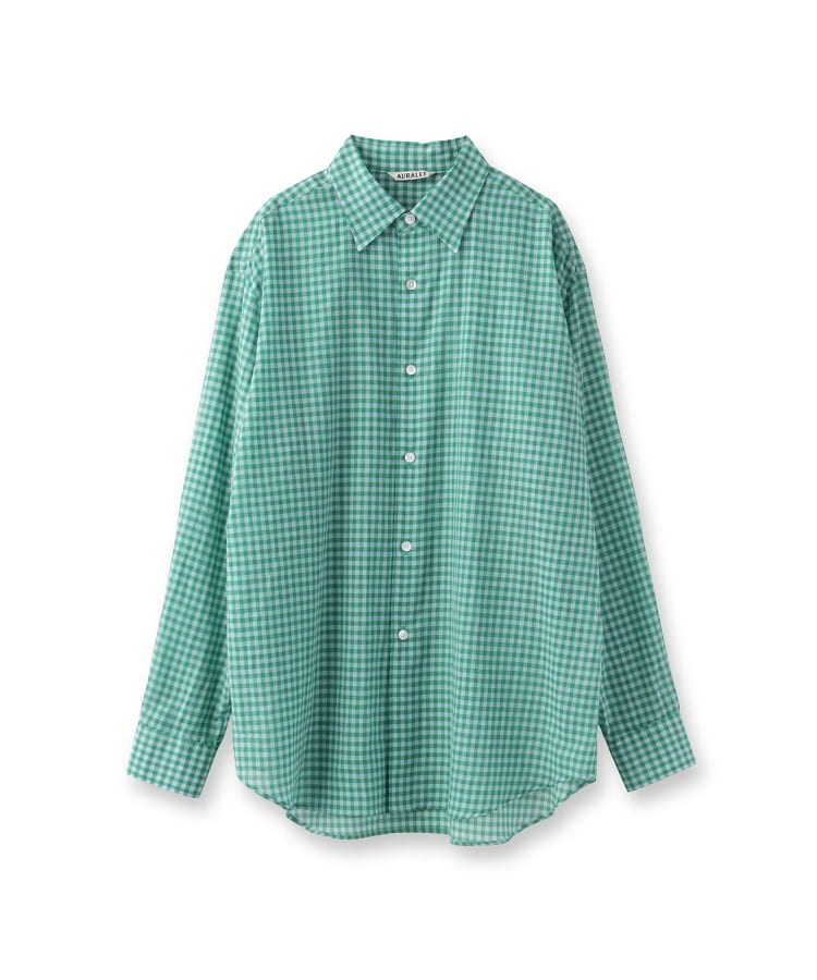 ◇AURALEE(オーラリー)AIRY LIGHT COTTON CHECK BIG SHIRT ◇AURALEE(オーラリー)AIRY LIGHT COTTON CHECK BIG SHIRT