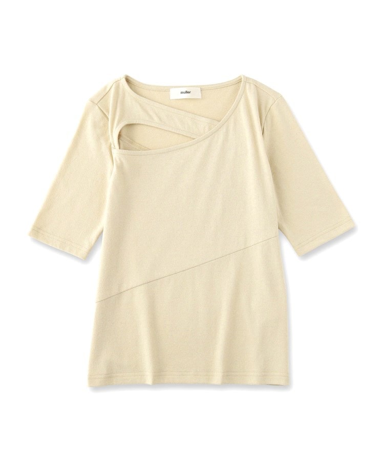 ドレステリア(レディース)(DRESSTERIOR(Ladies))のmuller of yoshiokubo（ミュラーオブヨシオクボ）SANDY HALF SLEEVE TOP グレージュ(050)