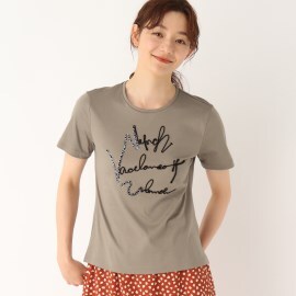 ルイシャンタン(Lui Chantant)の【洗える/日本製/デザインTシャツ】刺繍デザインクルーネックTシャツ カットソー