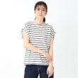 ルイシャンタン(Lui Chantant)の【フレンチスリーブ/洗える】スリーブタックTシャツ ネイビー(393)