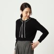 ルイシャンタン(Lui Chantant)の【上品な／洗える】配色タイ付きニット ブラック(019)